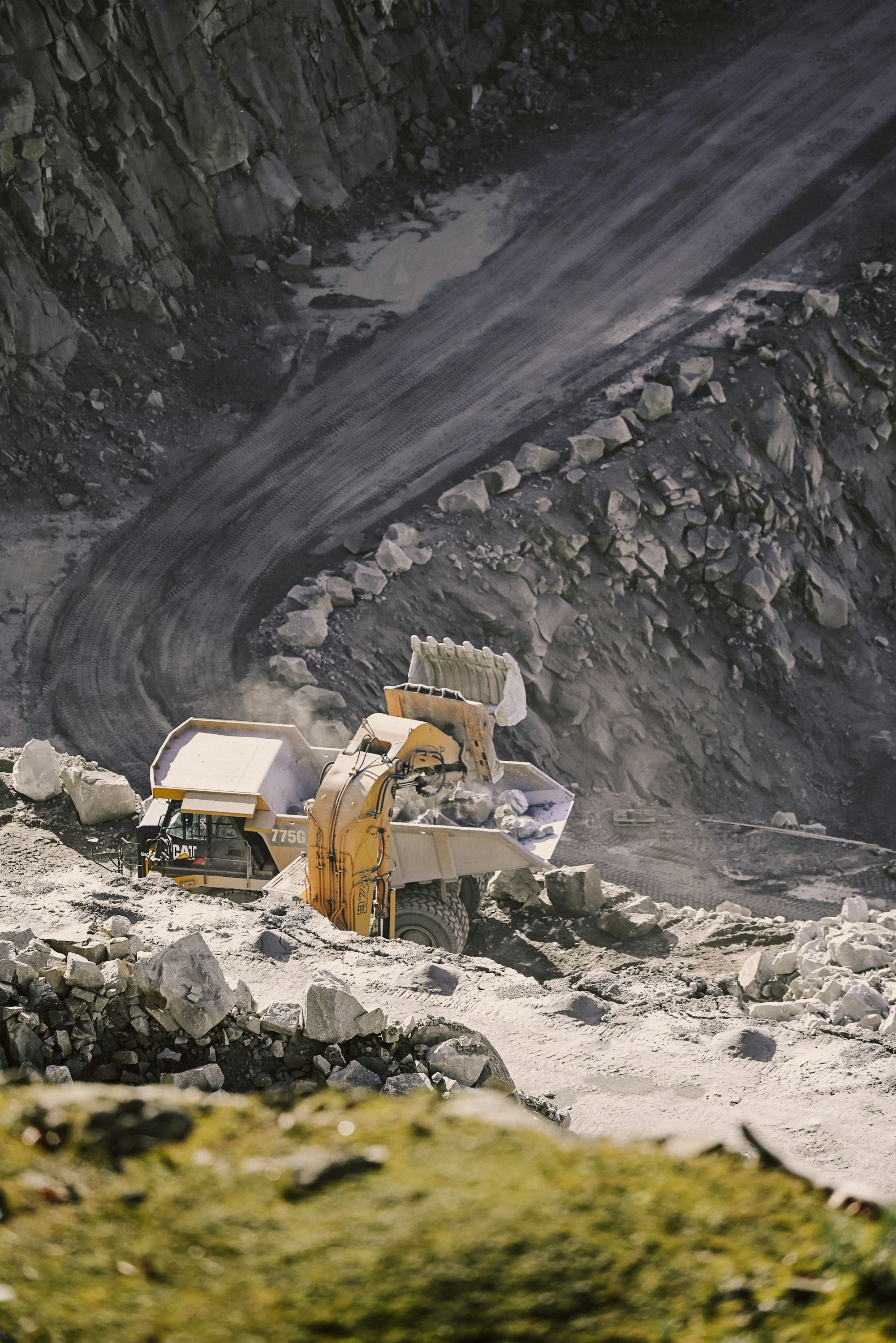 Heavy machinery at work