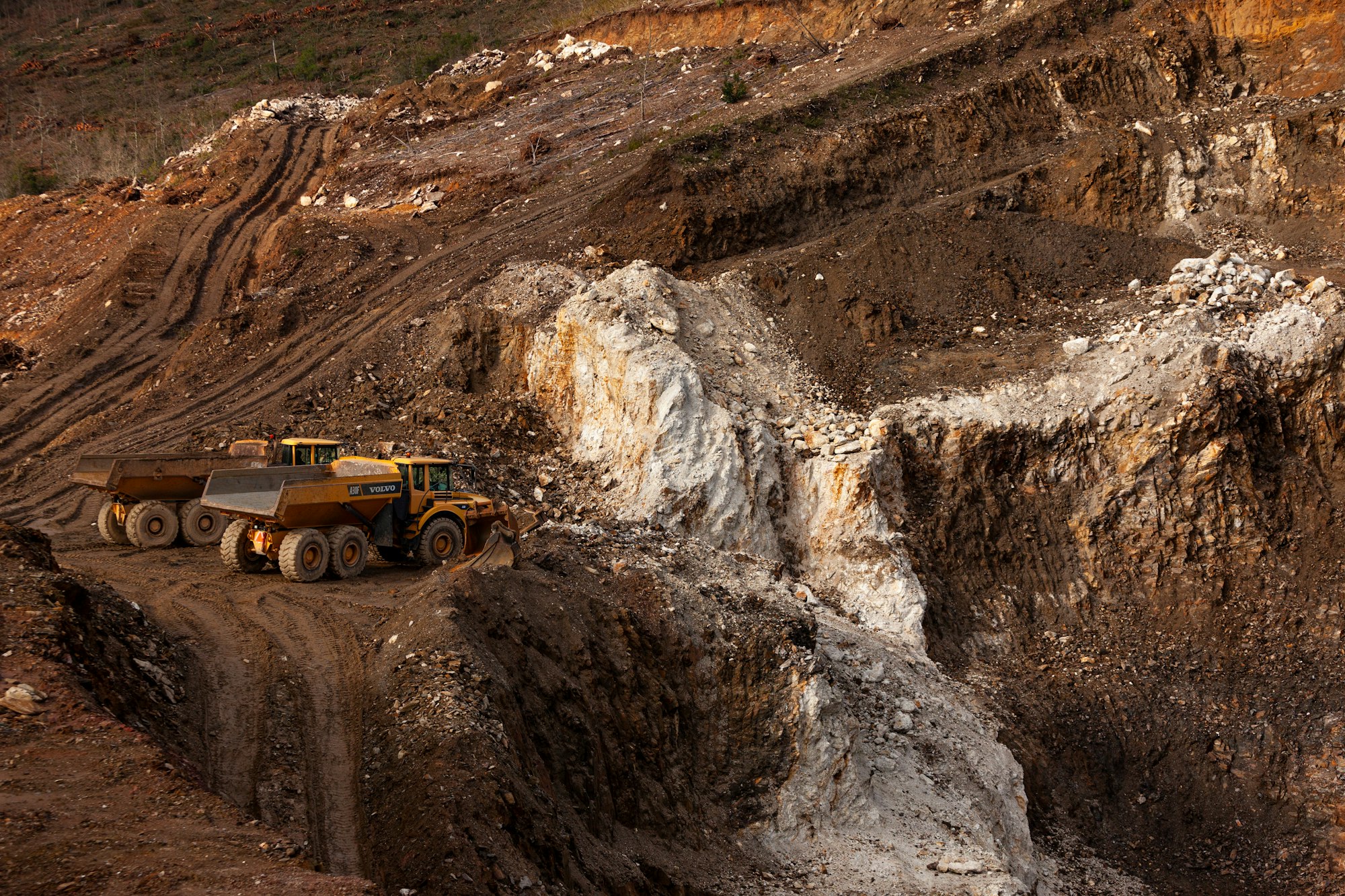 Haul truck at a quarry